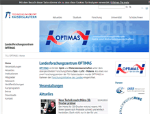 Tablet Screenshot of optimas.uni-kl.de