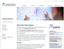 Tablet Screenshot of informatik.uni-kl.de