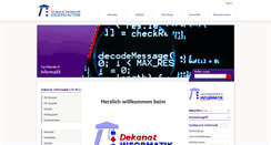 Desktop Screenshot of dekanat.informatik.uni-kl.de