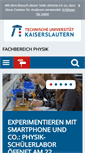 Mobile Screenshot of physik.uni-kl.de
