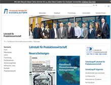 Tablet Screenshot of produktion.wiwi.uni-kl.de