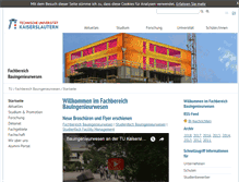 Tablet Screenshot of bauing.uni-kl.de