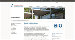 Desktop Screenshot of bio.uni-kl.de